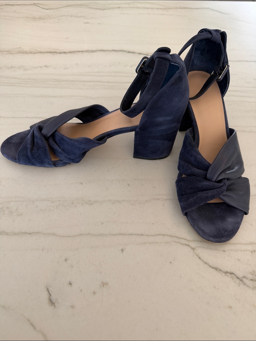 DVF Diane von Furstenberg navy ankle strap sandals size 9